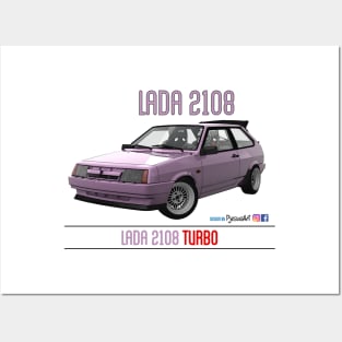 Lada 2108 Turbo Pink Posters and Art